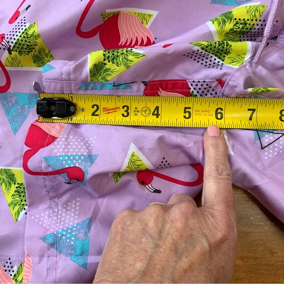George Flamingo Swim Trunks, Purple Flamingo Print, XL, Like New - Picture 6 of 8
